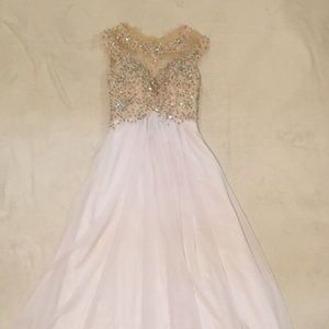 White sequined gown